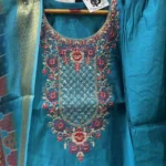 Exclusive Rama Green Straight Suit Set