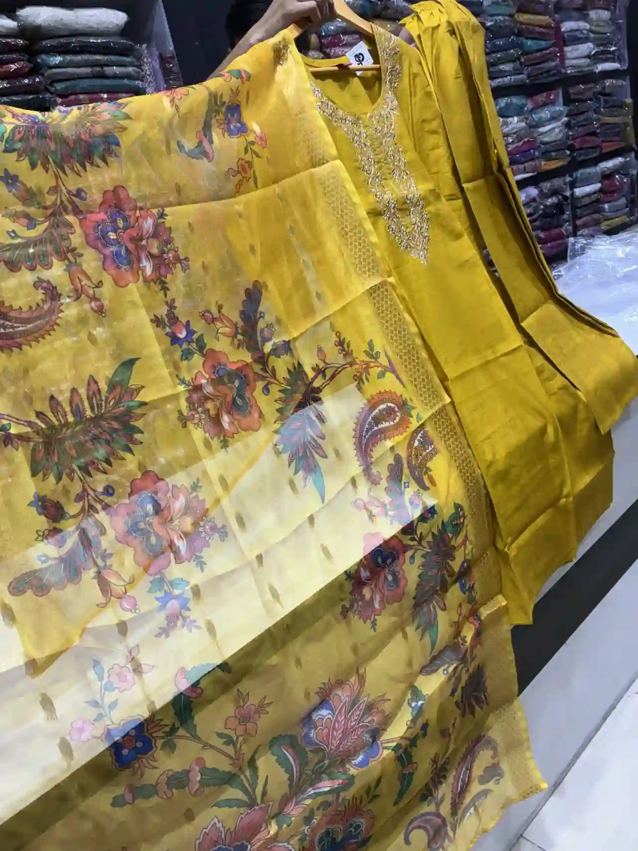 Gulnaar Yellow Festive Wear Suit