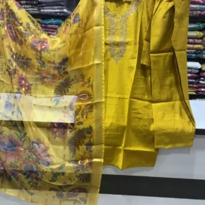 Gulnaar Yellow Festive Wear Suit