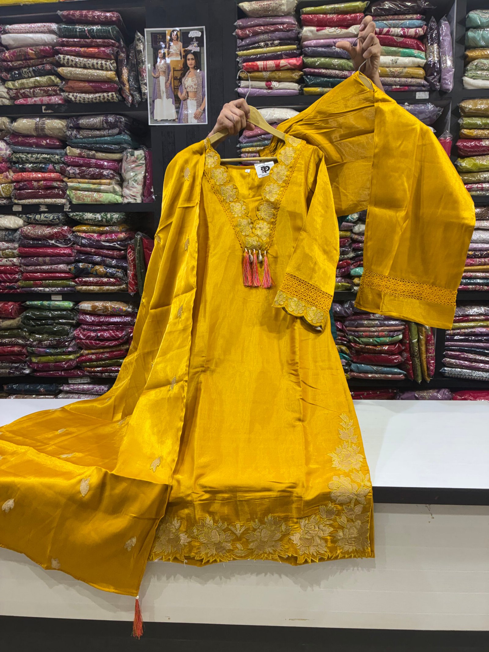 Elegant Ethnic Suit Set with Heavy Floral Work