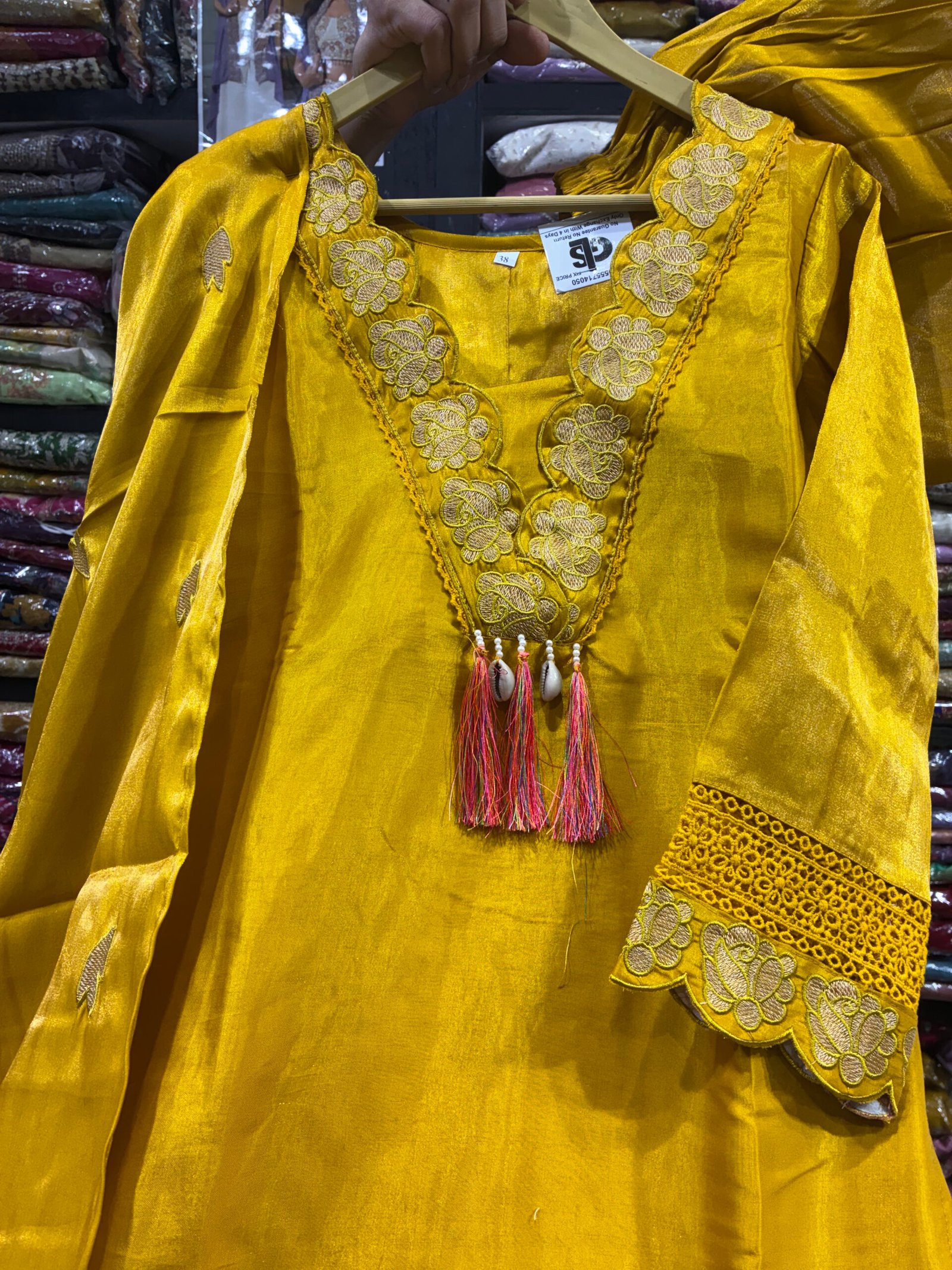 Elegant Ethnic Suit Set with Heavy Floral Work