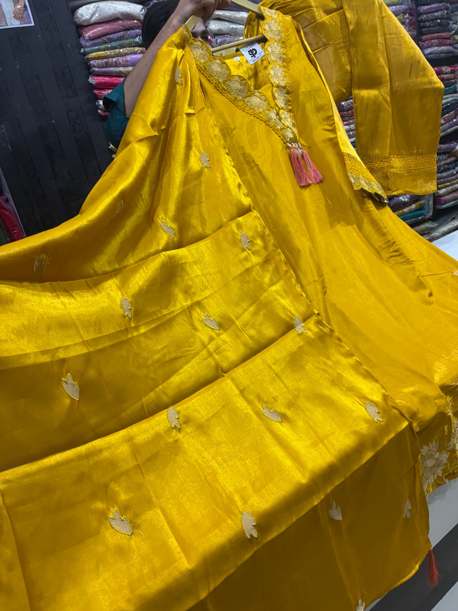 Elegant Ethnic Suit Set with Heavy Floral Work