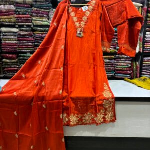 Elegant Ethnic Suit Set with Heavy Floral Work