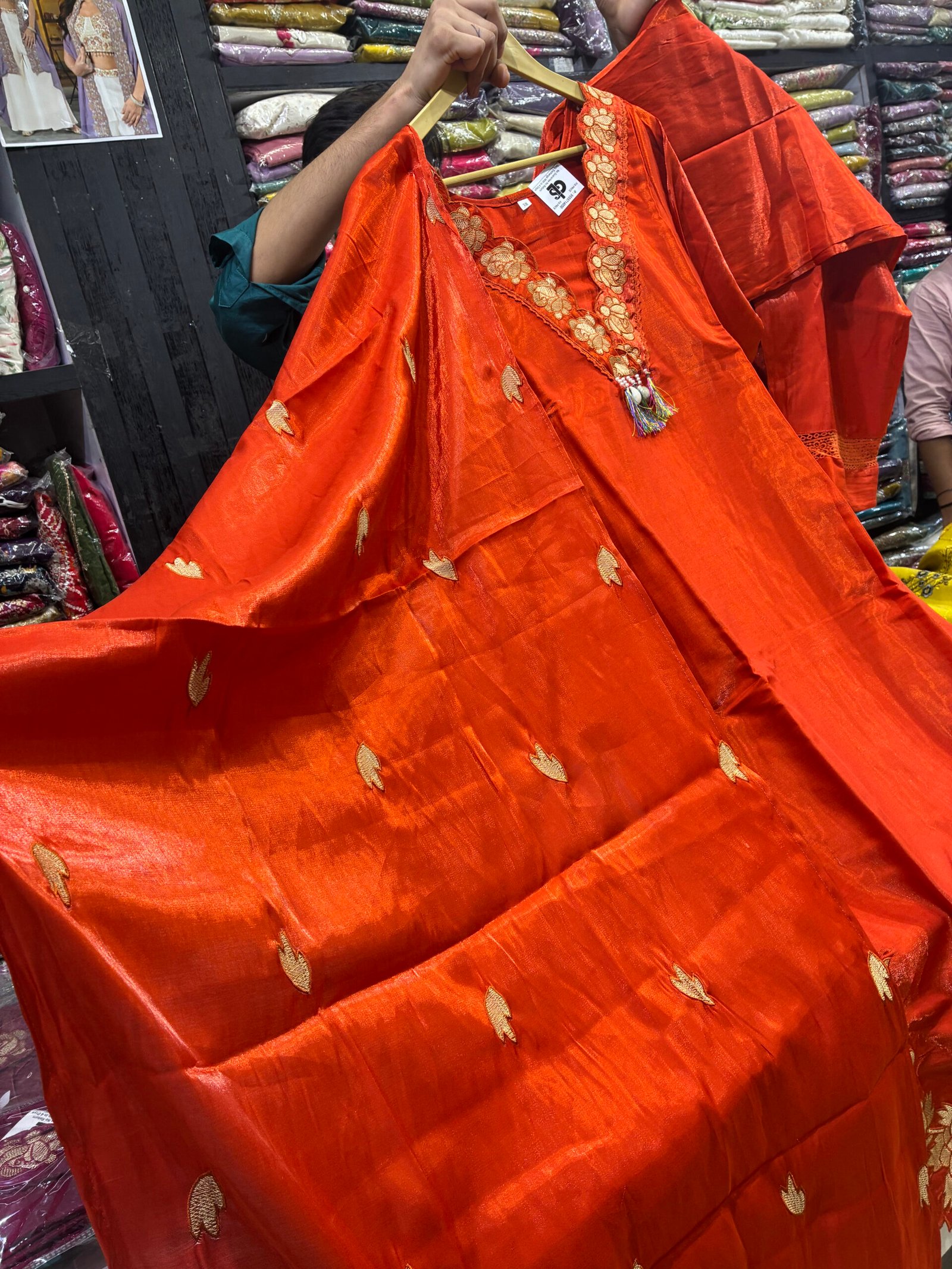 Elegant Ethnic Suit Set with Heavy Floral Work