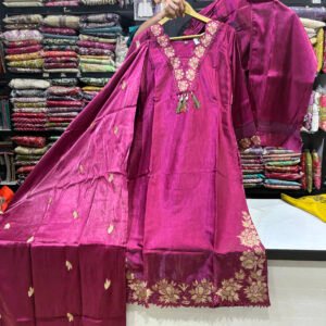 Elegant Ethnic Suit Set with Heavy Floral Work