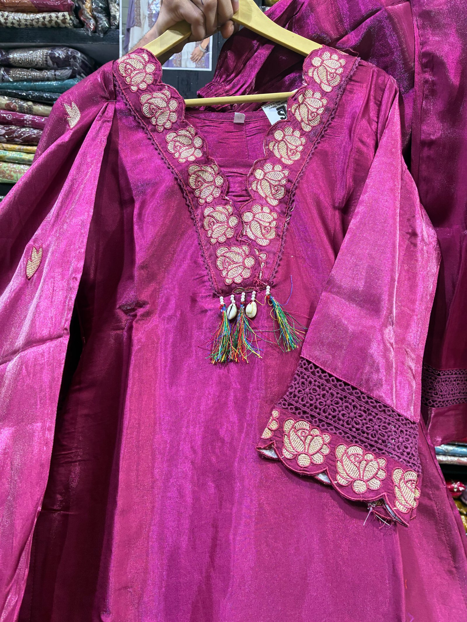 Elegant Ethnic Suit Set with Heavy Floral Work