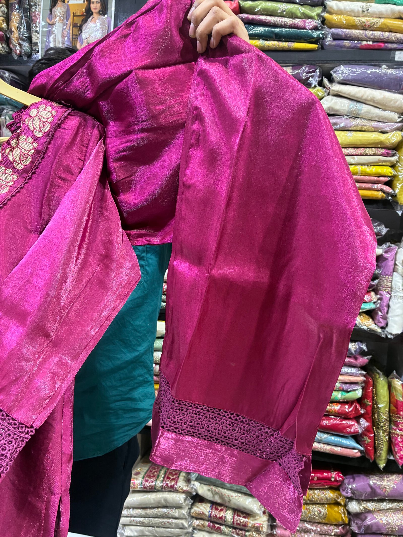 Elegant Ethnic Suit Set with Heavy Floral Work