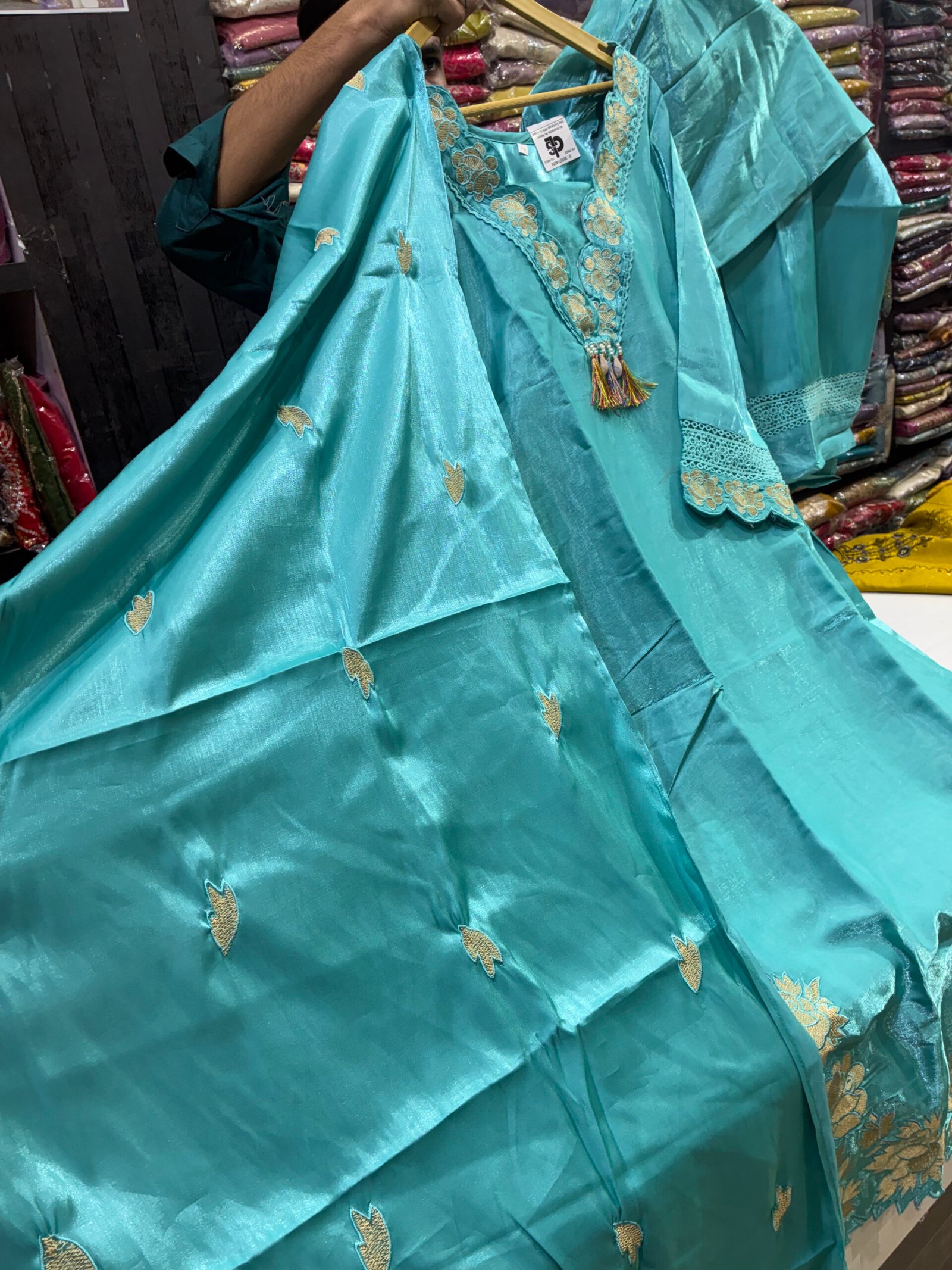 Elegant Ethnic Suit Set with Heavy Floral Work