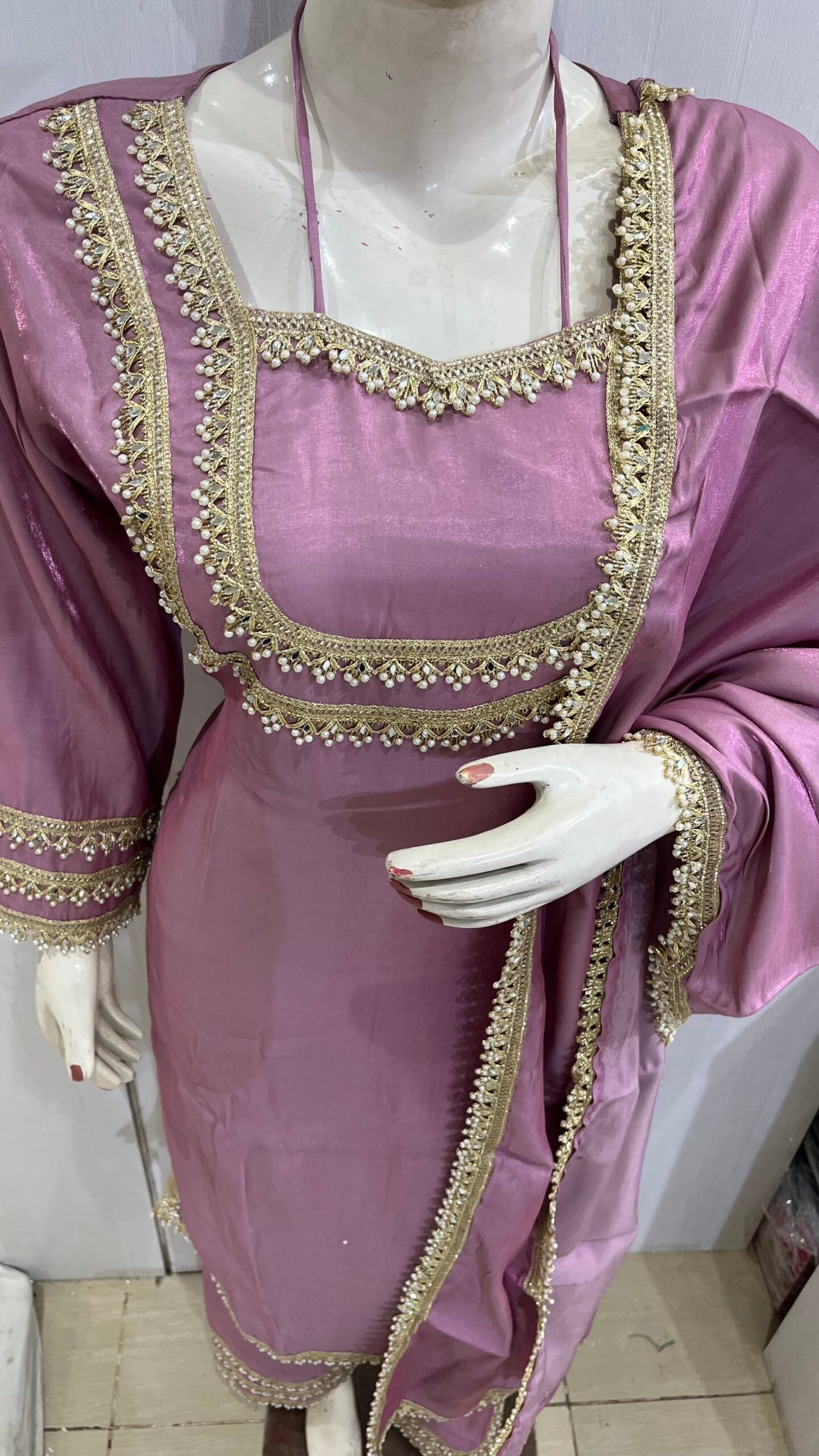 Light Pink Fancy Straight Suit