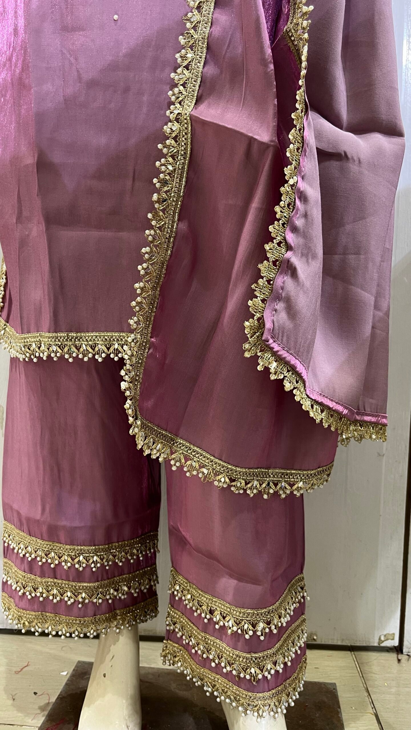 Light Pink Fancy Straight Suit