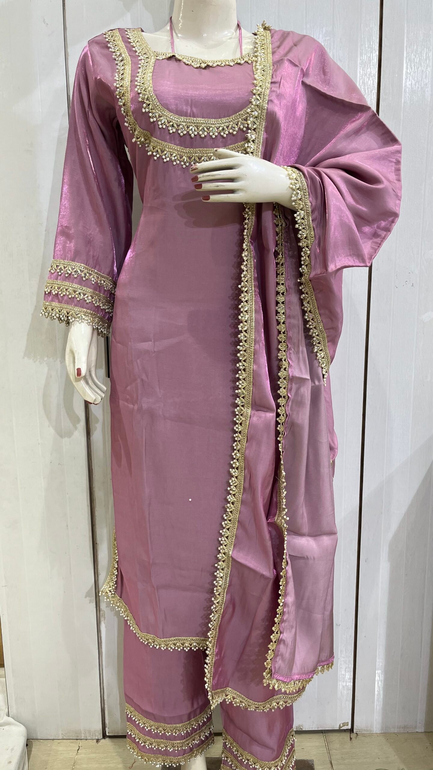 Light Pink Fancy Straight Suit