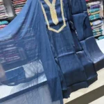 Navy Blue Straight Kurta Set with Trousers-1