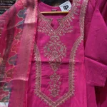 Premium Rani Kurta with Floral Dupatta