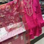 Premium Rani Kurta with Floral Dupatta