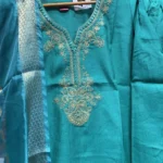 Rama Green Suit with Digital Print Dupatta-2