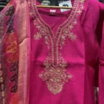 Rani Pink Suit with Dupatta
