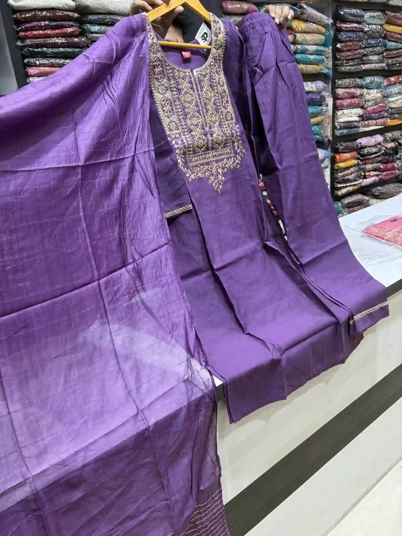 Rich Purple Festive Wear Salwar Suit