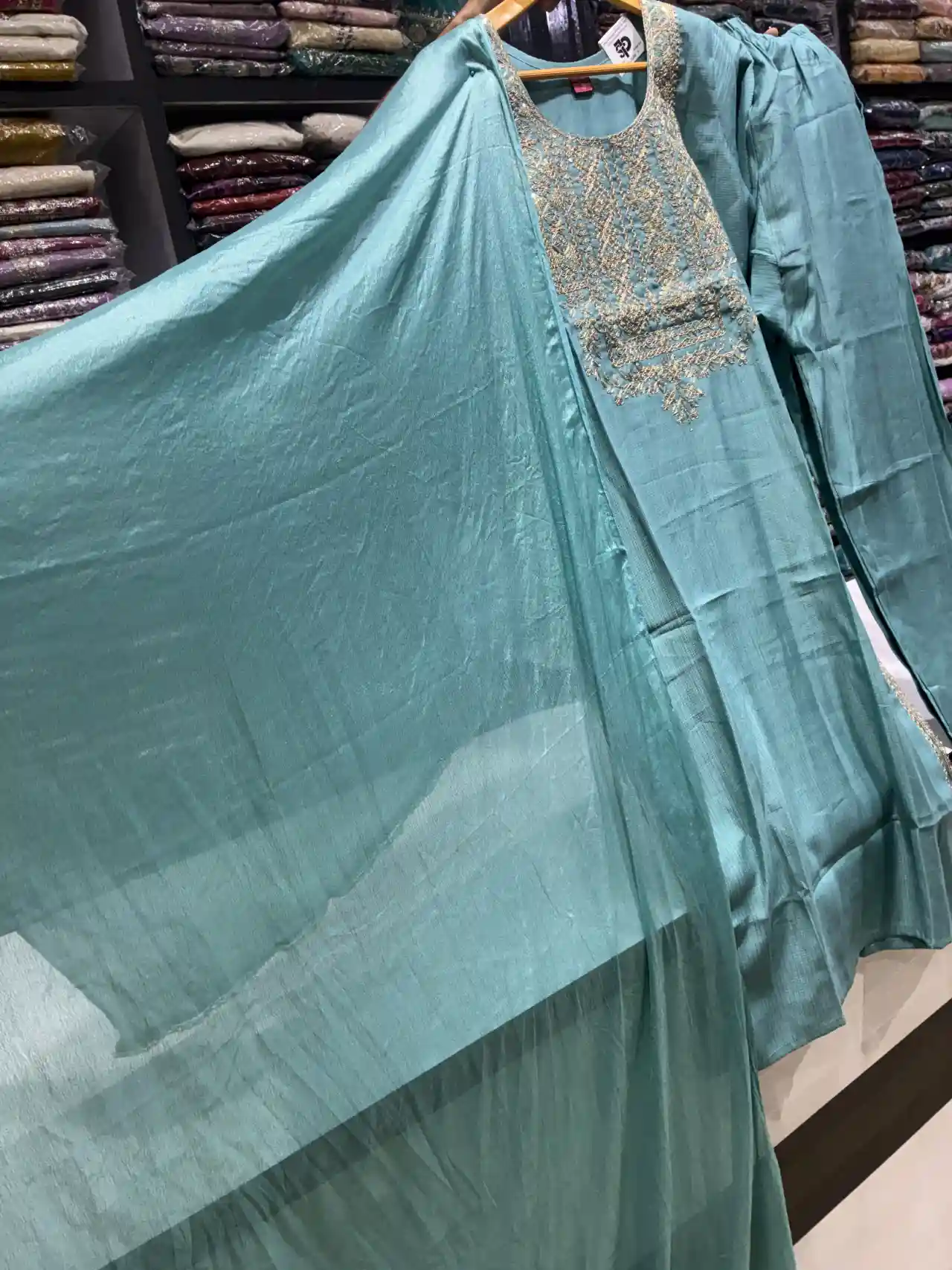 Sky Blue Festive 3-Piece Suit