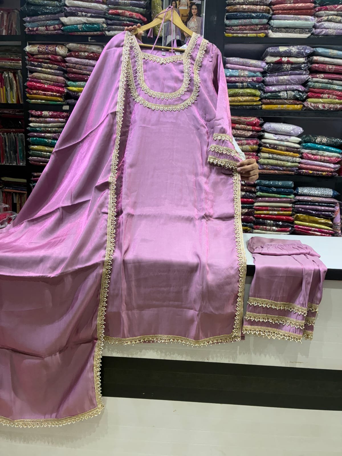 Light Pink Fancy Straight Suit