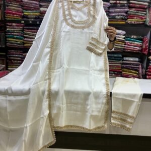 Premium White Straight Suit