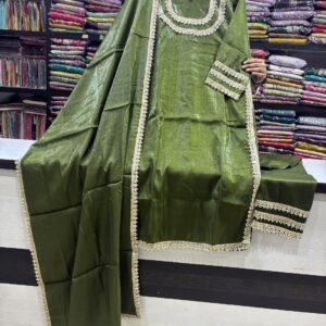 Greyish olive green Fancy Straight Suit