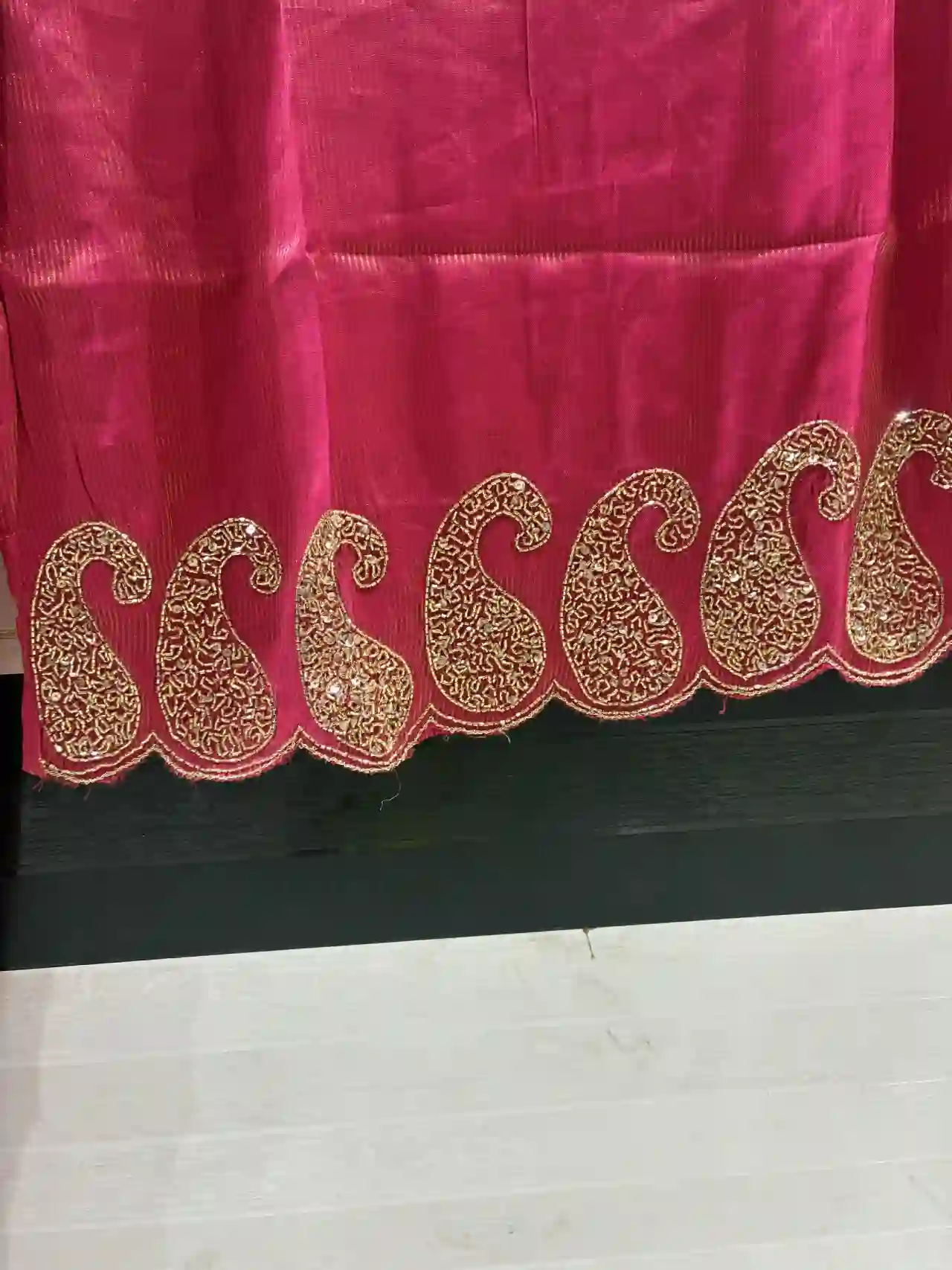 3-Piece Rani Pink Embroidered Party Wear Suit