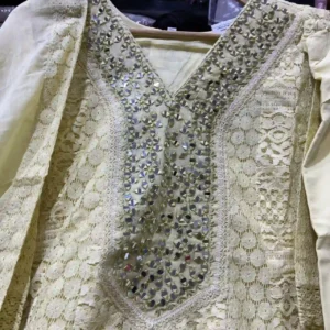 Anarkali with Gota Patti Yoke Kurta Set with Mirror Work