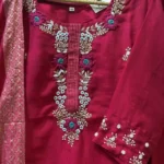 Berry Bloom Silk Kurta Set-1