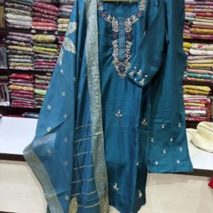 Deep Sea Floral Kurta Set