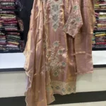 Dusk Rose Metallic Salwar Kameez - Hand-Embroidered Festive Collection