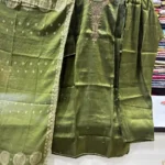 Glossy Green Festive Suit - Embroidered Kurta & Woven Dupatta