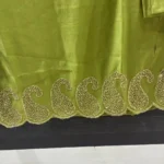 Green 3-Piece Suit with Floral Dupatta