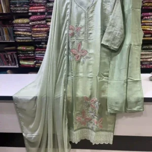 Light Green Embroidered Festive Kurta-2