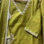 Olive Green Cotton Kurta Set