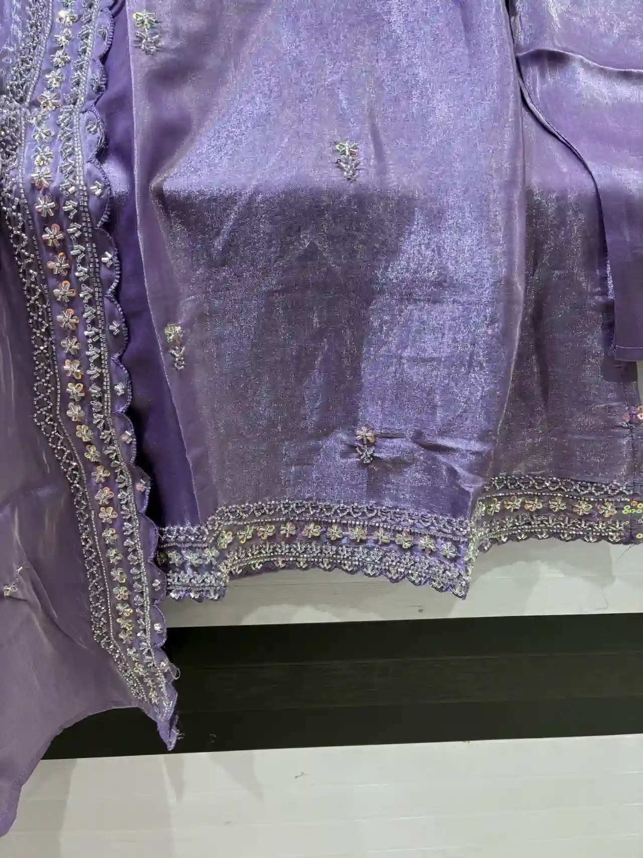 Royal Lavender 3-Piece Festive Suit-3