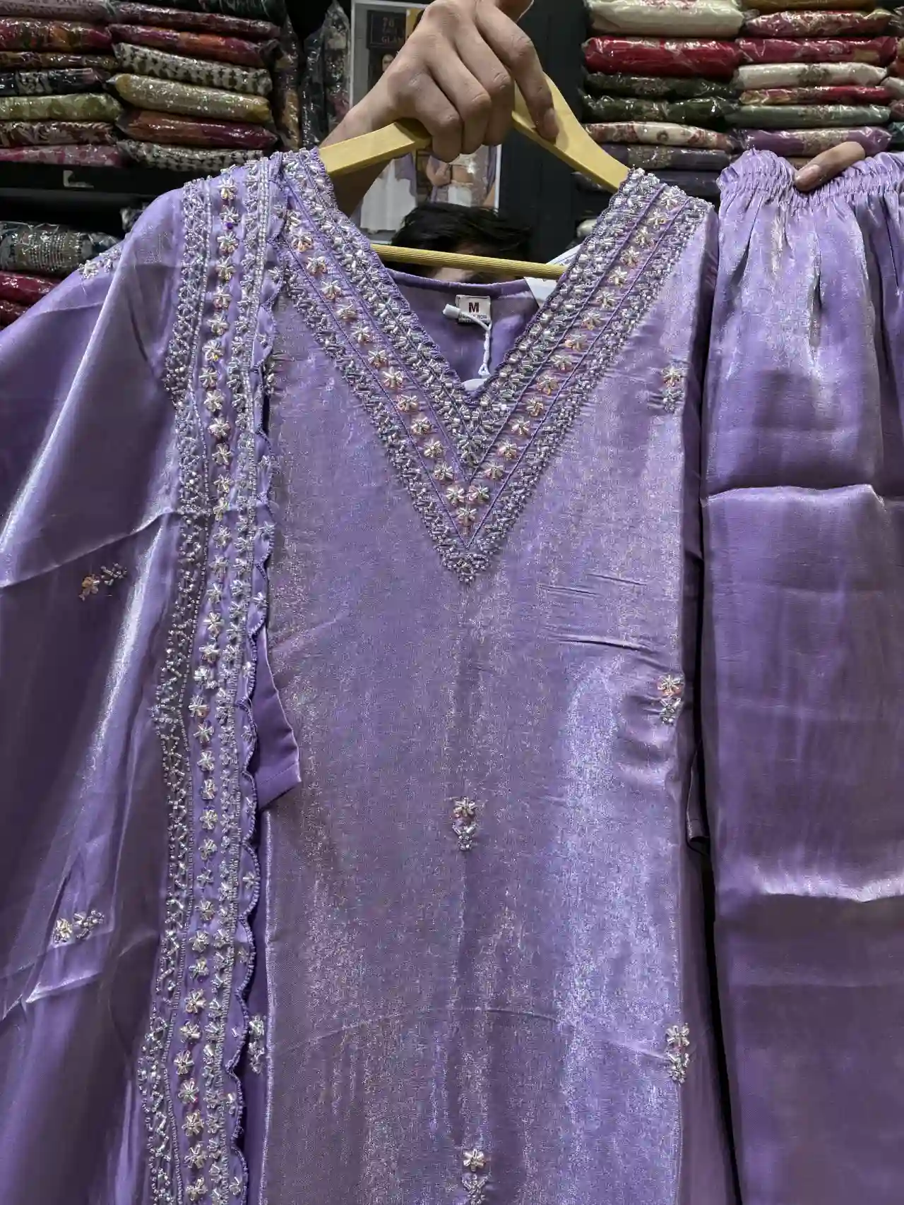 Royal Lavender 3-Piece Festive Suit-3