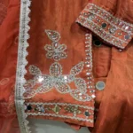 Rust Radiance 3-Piece Festive Mirror Work Suit