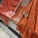 Rust Radiance 3-Piece Festive Mirror Work Suit