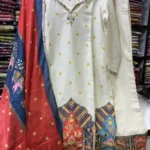 Traditional Ivory Jharokha Print Anarkali (1)