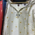 Traditional Ivory Jharokha Print Anarkali (1)