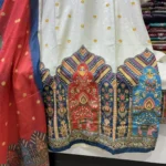 Traditional Ivory Jharokha Print Anarkali (1)