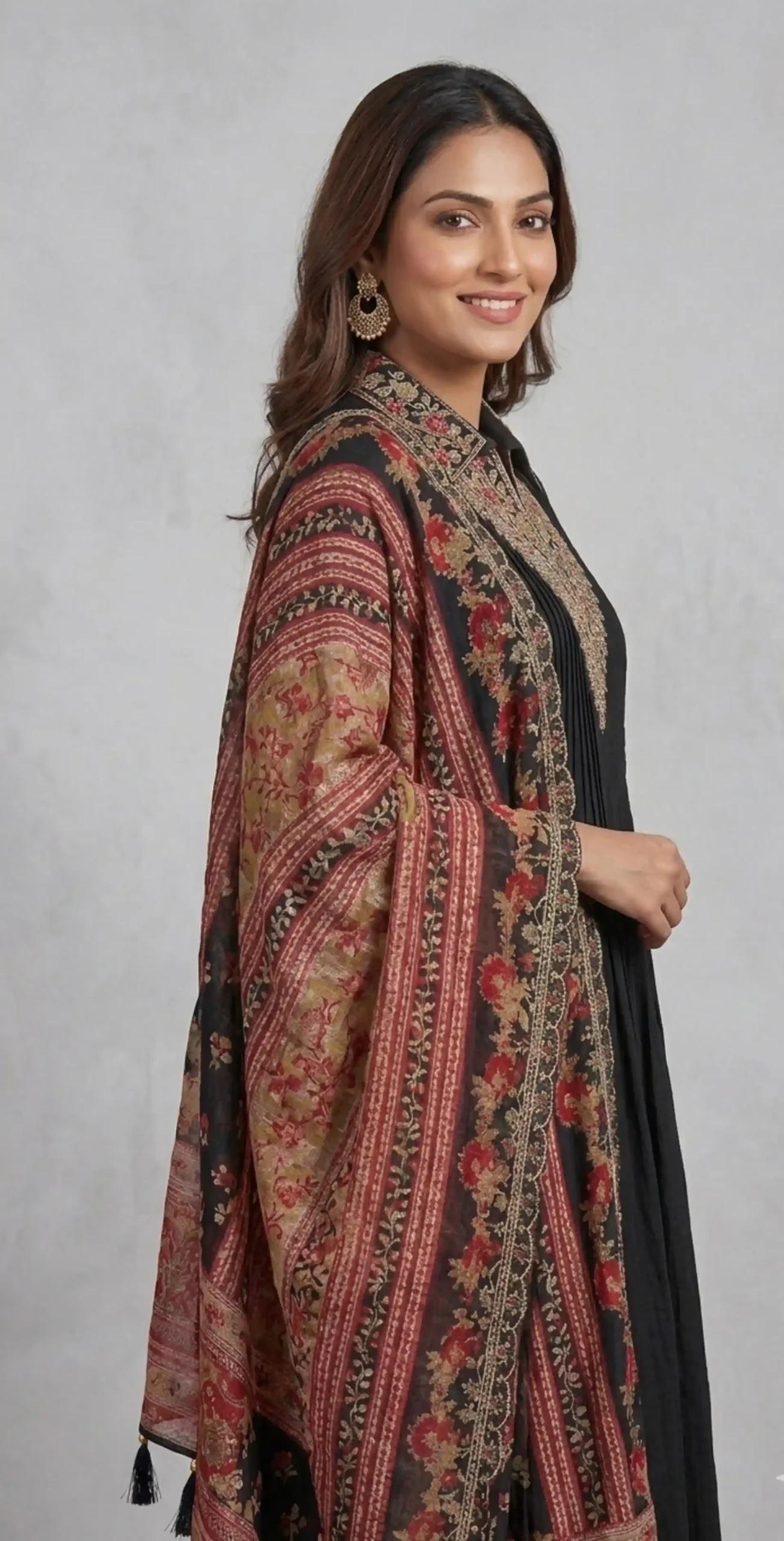 Noor Black Ethnic Ensemble Suit Set