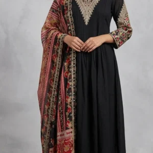 Noor Black Ethnic Ensemble Suit Set